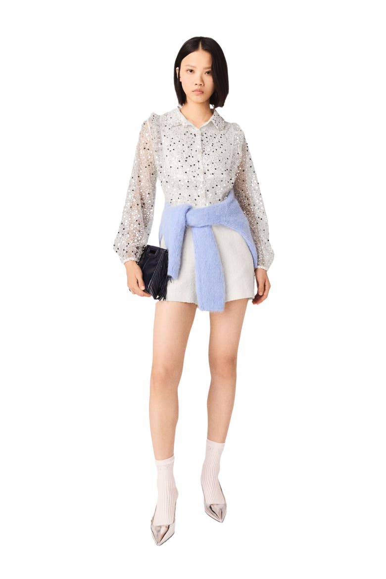 Tweed playsuit, Alternate, color, Ecru