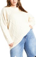 City Chic Jojo Oversize Fisherman Sweater