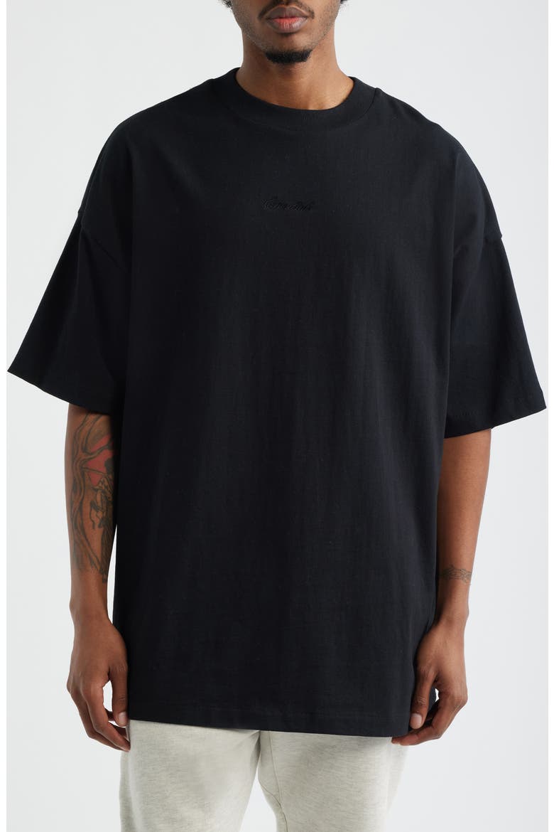 Signature '90s Fit Logo T-Shirt, Main, color, BLACK