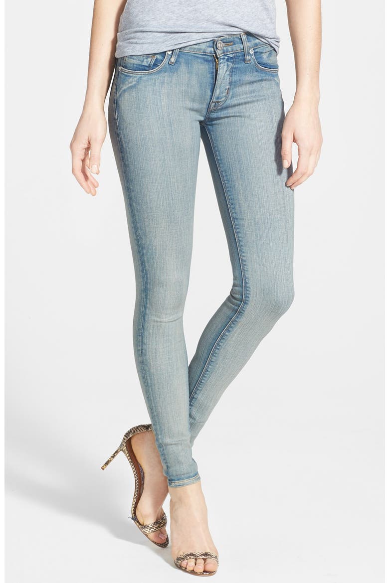 'Krista' Super Skinny Jeans, Main, color, CASTLES OF SAND
