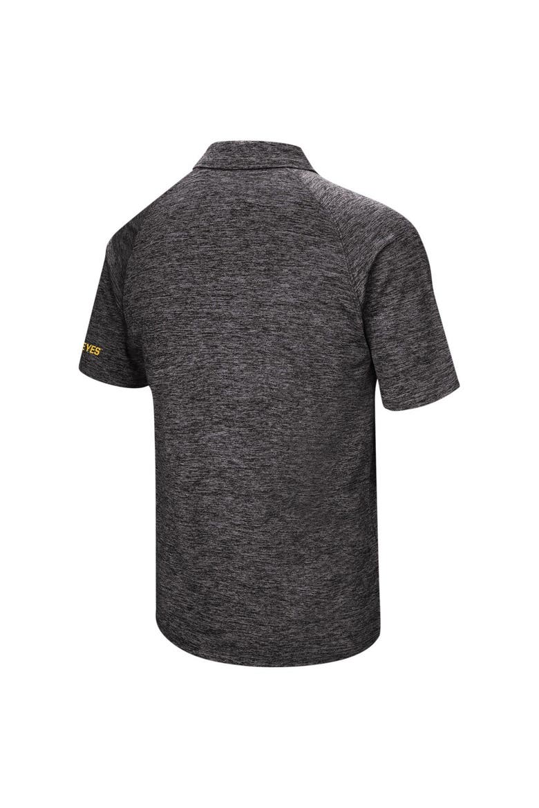 Men's Colosseum Black Iowa Hawkeyes Big & Tall Down Swing Polo, Alternate, color, Black