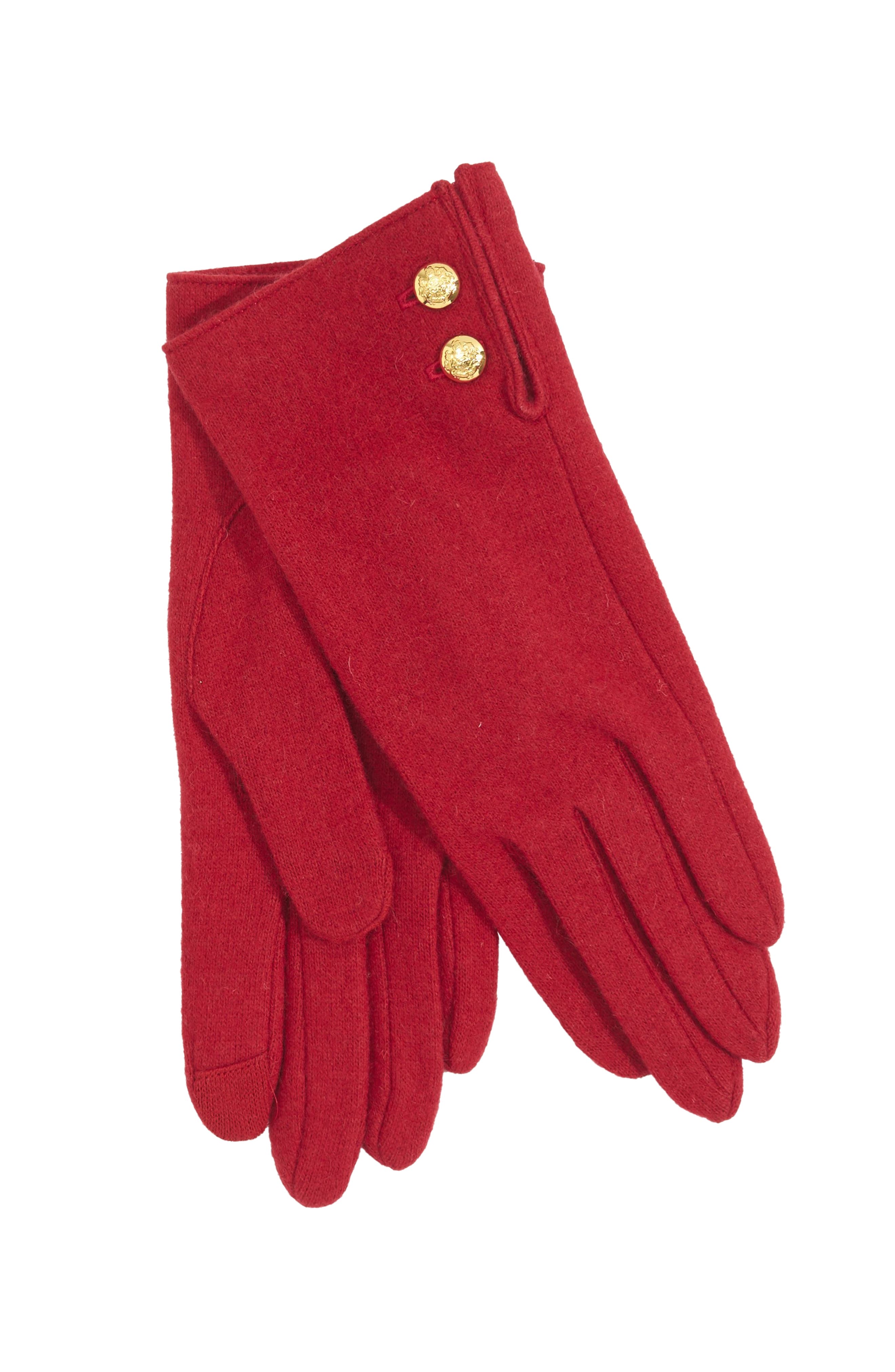 ZZDNU Lauren Ralplh Lauren 2 Button Cashmere Blend Touch Glove in Martin Red 