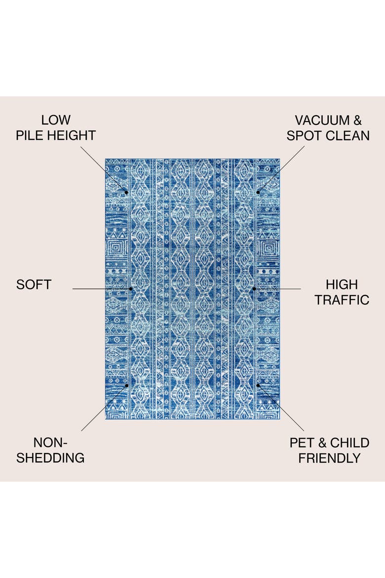 Modern Persian Boho Vintage  Area Rug, Alternate, color, Blue/Gray
