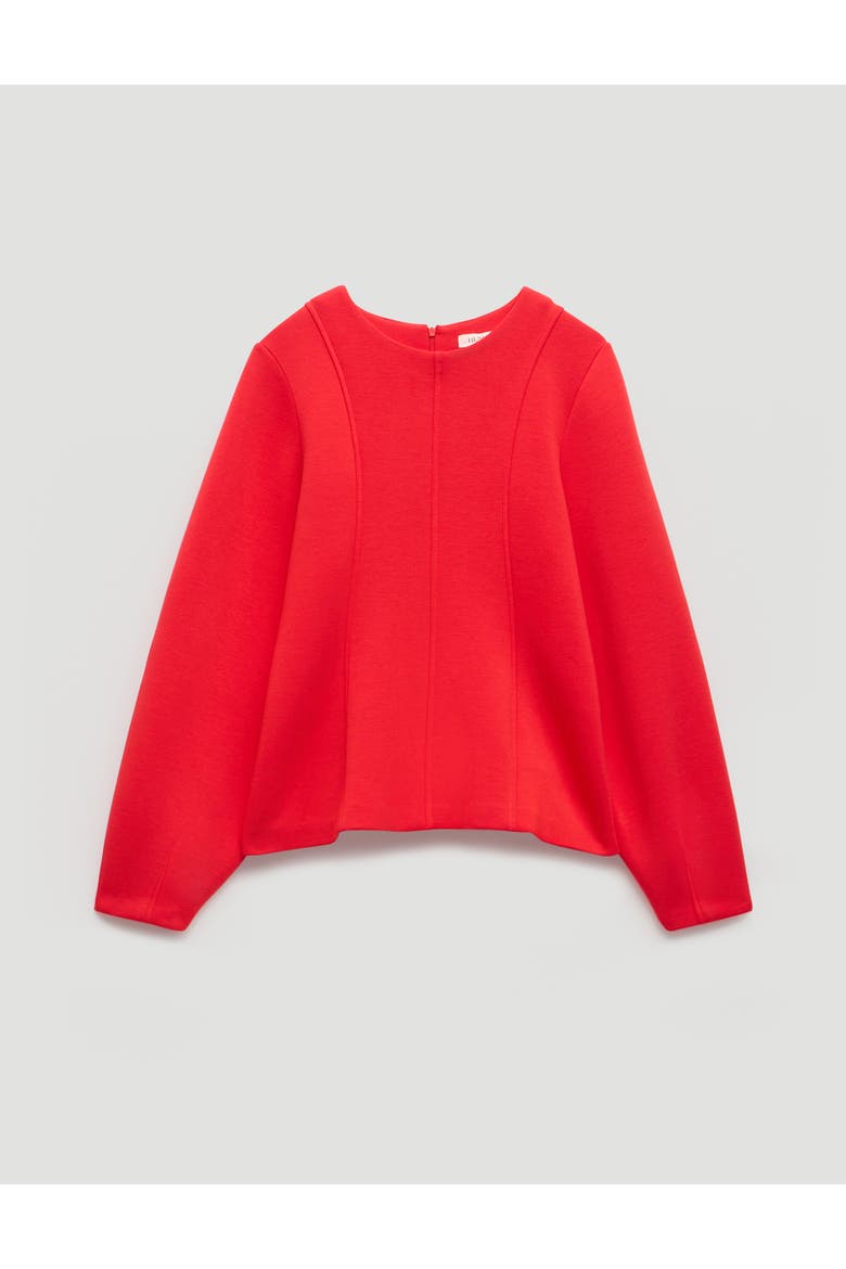 Seam Detail Smart Jersey Top, Alternate, color, Bright Red