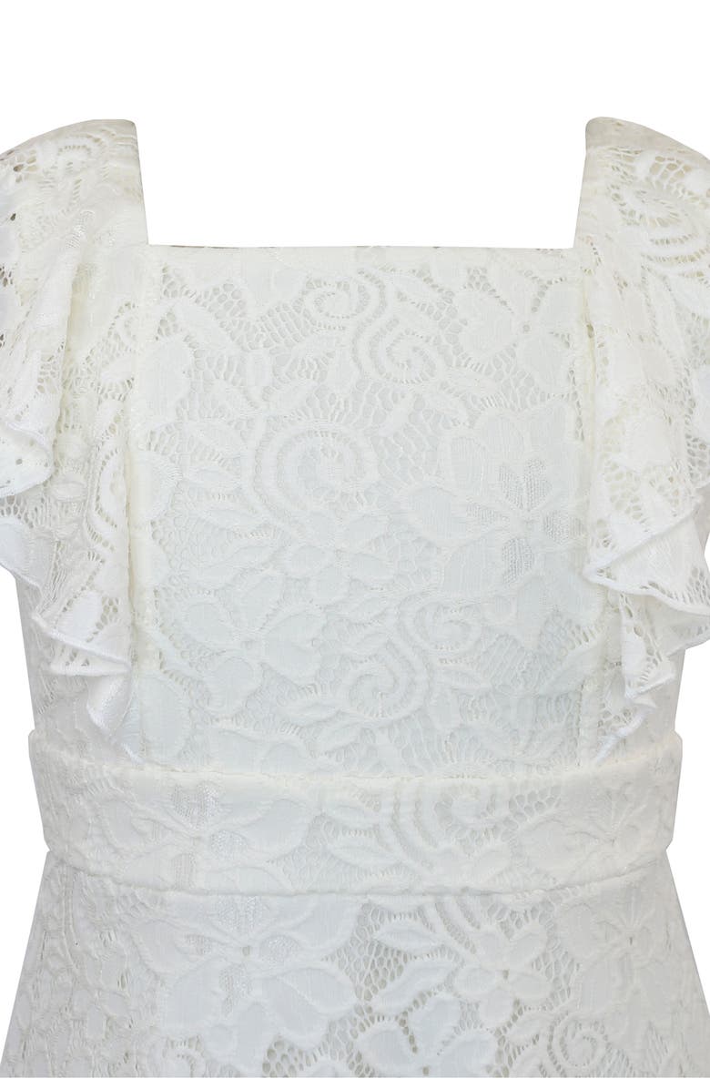 Zunie Kids' Stretch Lace Dress, Alternate, color, Ivory