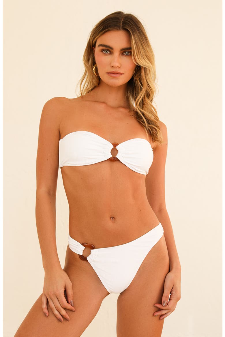 Haven Cheeky Swim Bottom, Main, color, White Rib