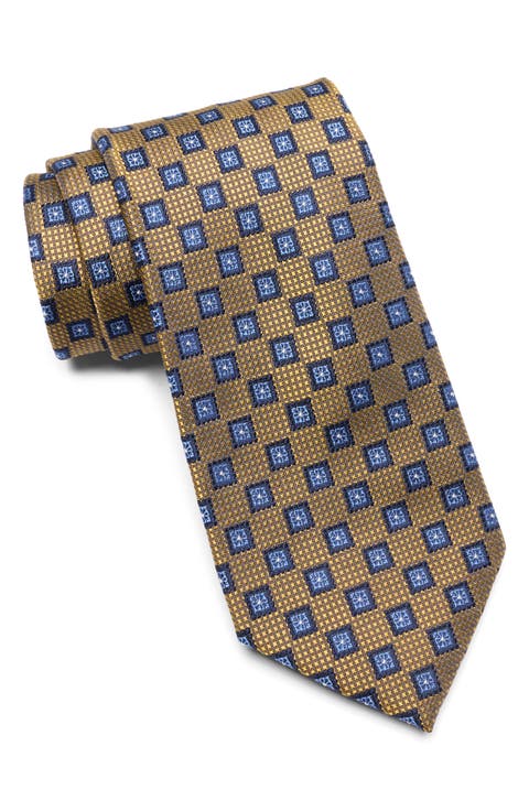 Stamp Geo Silk Blend Tie