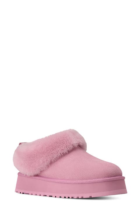 Tazzelle Genuine Shearling Collar Slipper