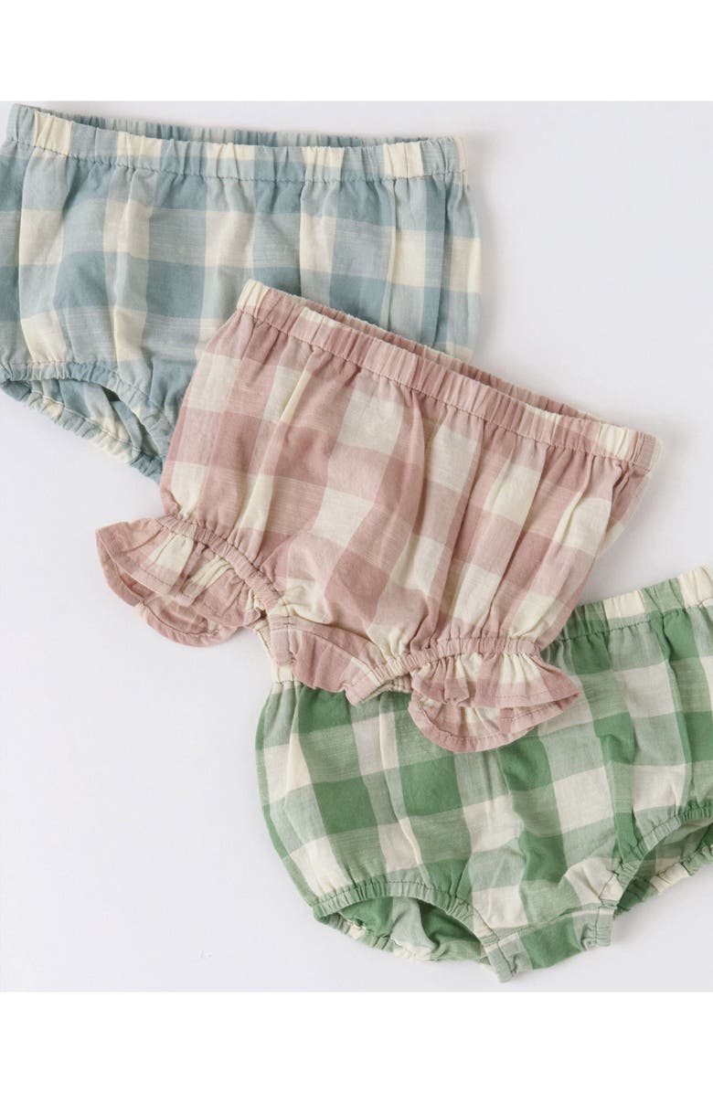 Pehr Check Organic Cotton Bloomers, Alternate, color, Pond