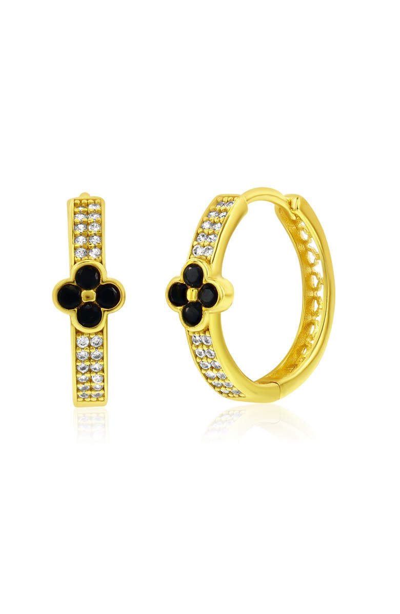 Donatello Gian Sterling Silver Flower Hoops, Main, color, Gold