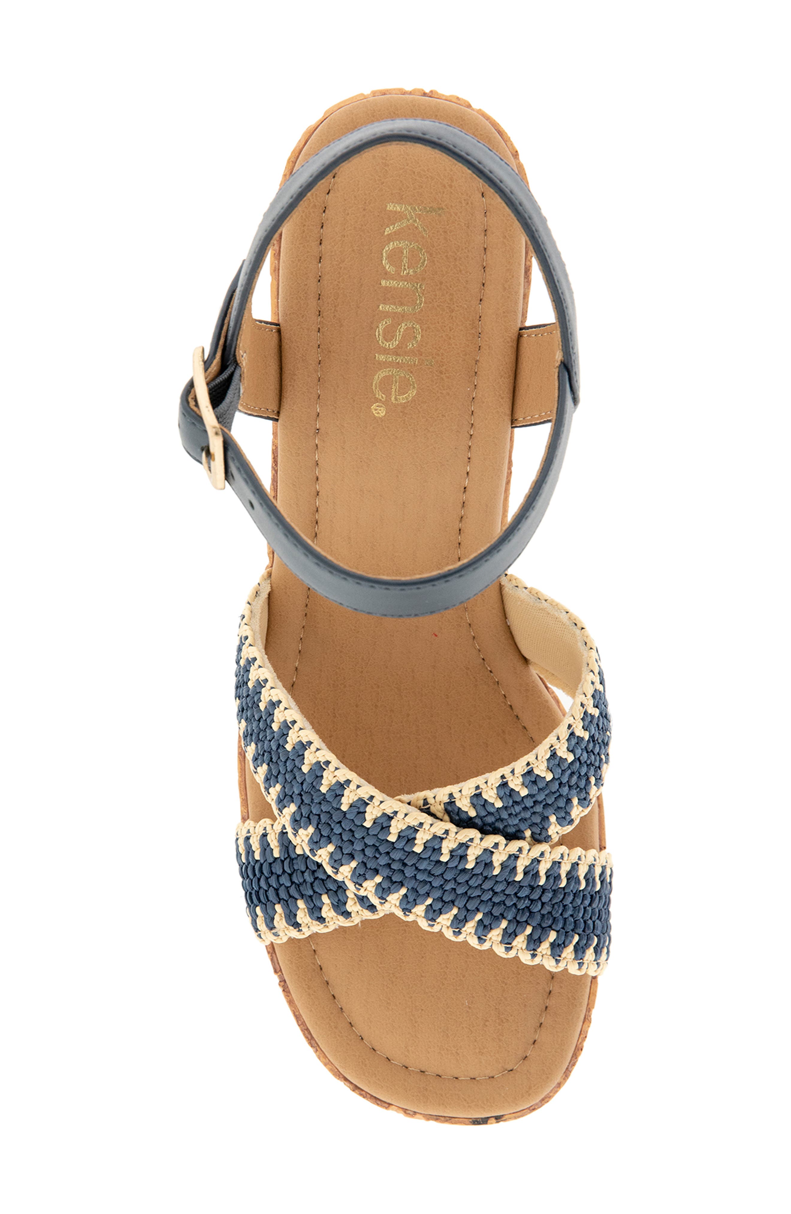 Kensie Sanya Sandal, Alternate, color, Navy