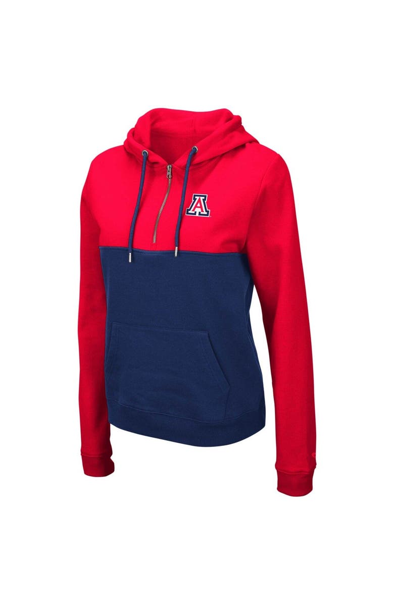 COLOSSEUM Women's Colosseum Red/Navy Arizona Wildcats Aidan Lightweight Half-Zip Hoodie, Alternate, color, Red