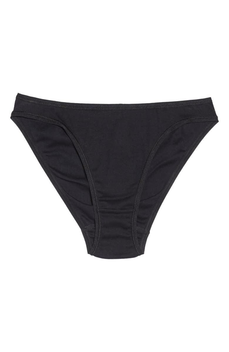 Hanro Seamless High Cut Briefs, Alternate, color, Black