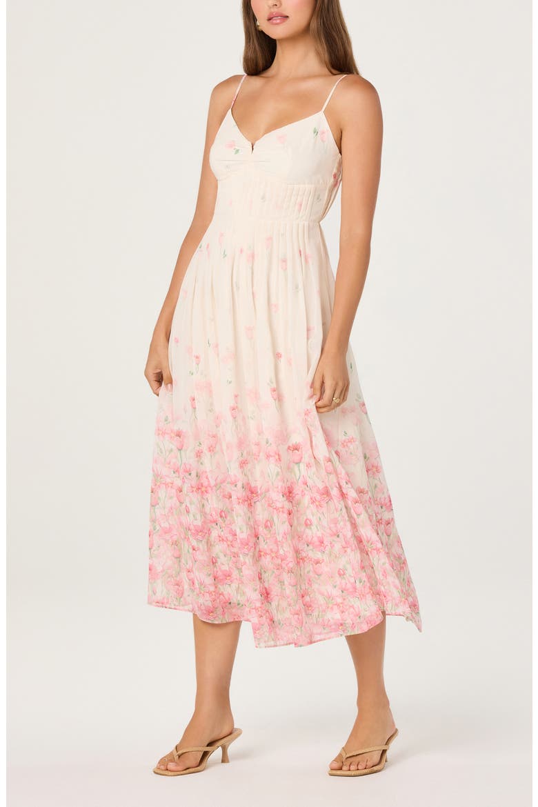 Bellora Floral Midi Dress, Main, color, PINK FLORAL