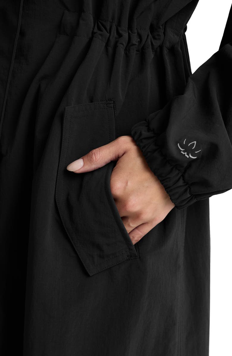 Beyond Yoga En Route Long Hooded Jacket, Alternate, color, Black
