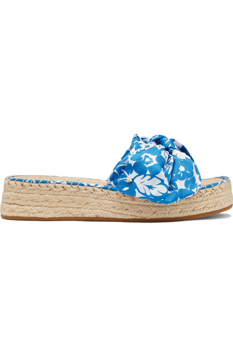 Kate Spade New York lucie espadrille platform slide sandal, Alternate, color, Riverside Blue