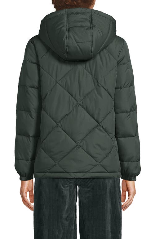 Lands' End Featherfree Insulated Diamond Quilted Jacket In Green