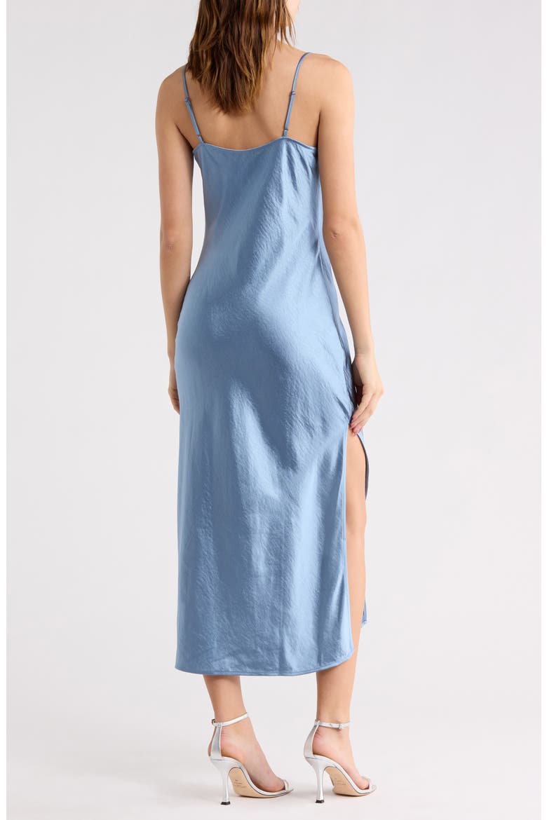 Cowl Neck Satin Slipdress, Alternate, color, BLUE RHYTHM