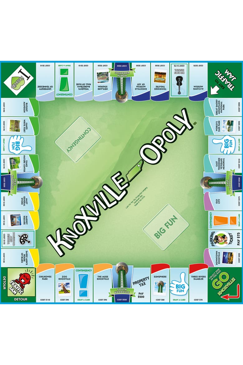 Knoxvilleopoly Monopoly Board Game, Alternate, color, Multicolored