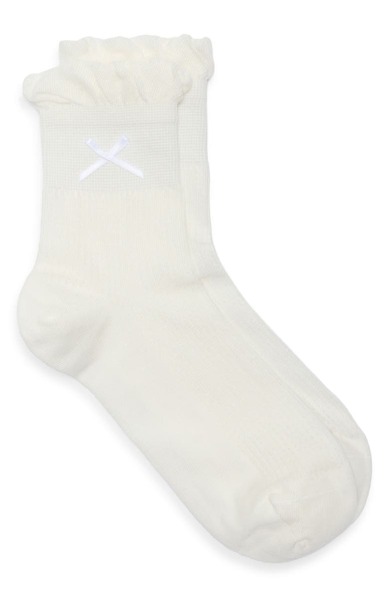 Casa Clara Nico Quarter Crew Socks, Alternate, color, White