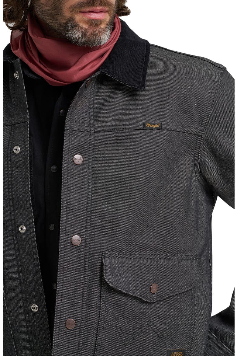 Filson X Wrangler Relaxed Fit Denim Work Jacket, Alternate, color, BLACK