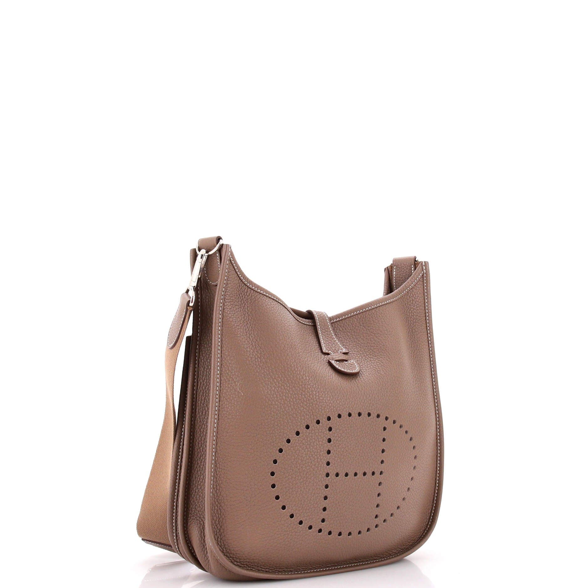 Pre-Owned Hermes Evelyne Bag Gen III Clemence PM, Alternate, color, Etoupe
