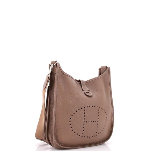Pre-owned Hermes Hermes Evelyne Bag Gen Iii Clemence Pm In Brown