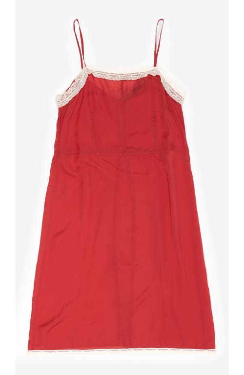 Bimba Y Lola Dress With Contrast Lace Straps In Red