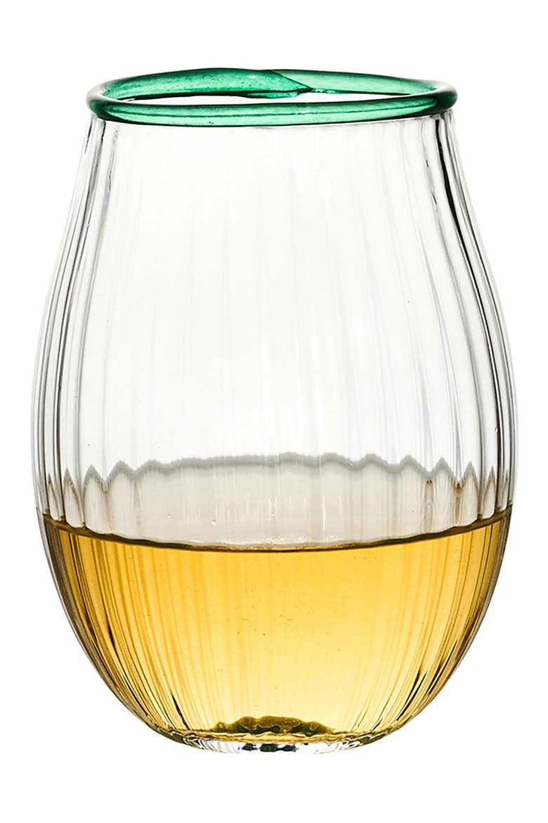 Nell Stemless Wine Glass, Alternate, color, WATERCRESS