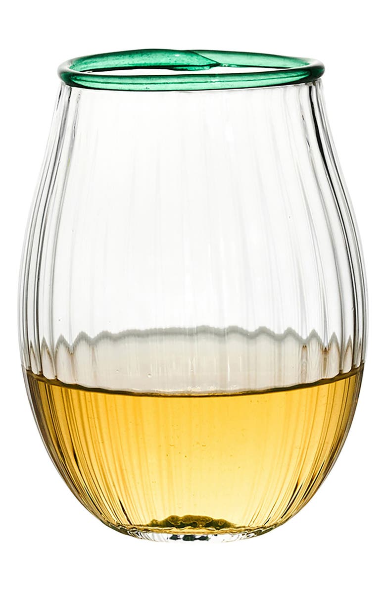 Juliska Nell Stemless Wine Glass, Alternate, color, Watercress