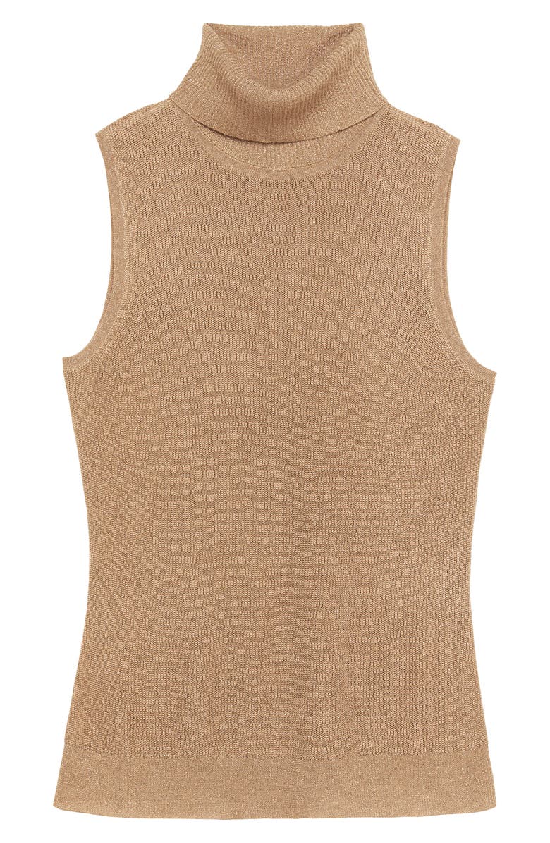 L'AGENCE Sabrina Metallic Sleeveless Turtleneck Sweater, Alternate, color, 