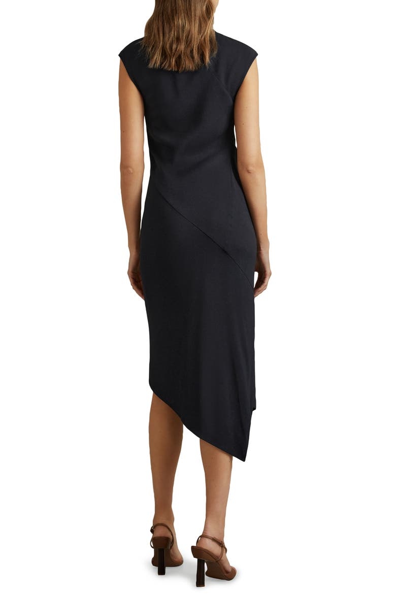 Francesca Pleated Midi Dress, Alternate, color, NAVY