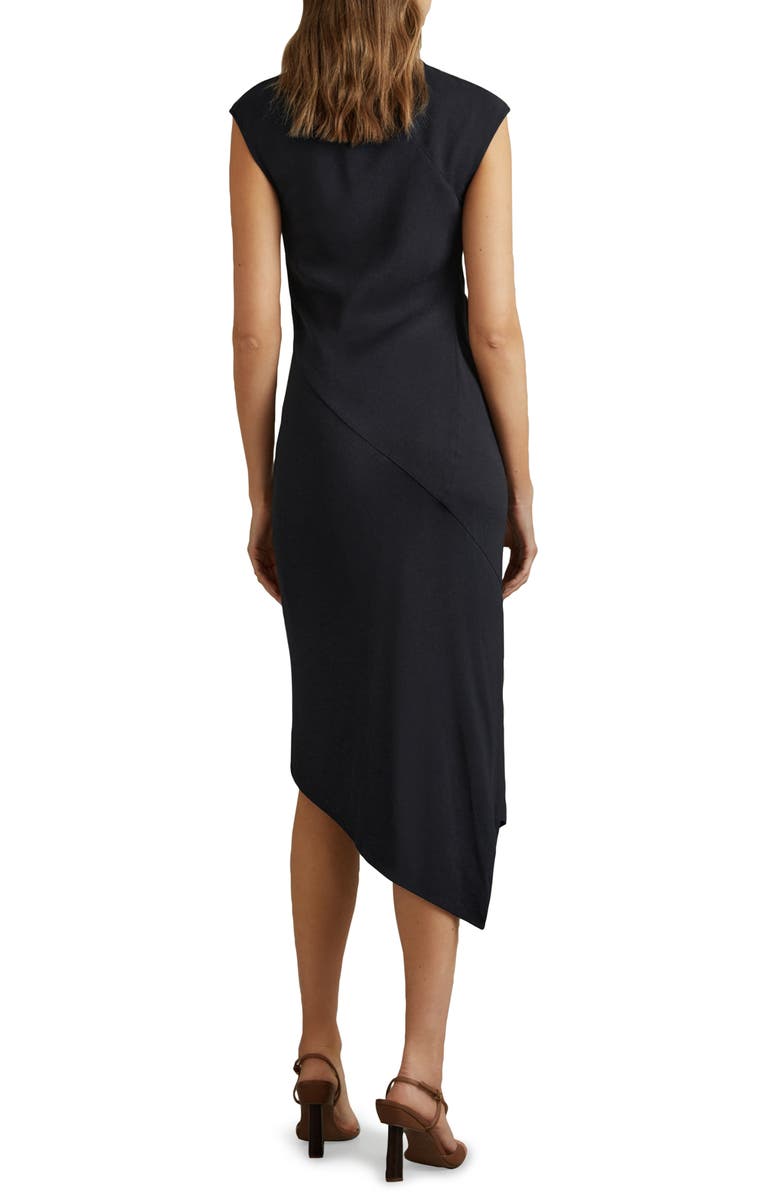 Reiss Francesca Pleated Midi Dress, Alternate, color, Navy