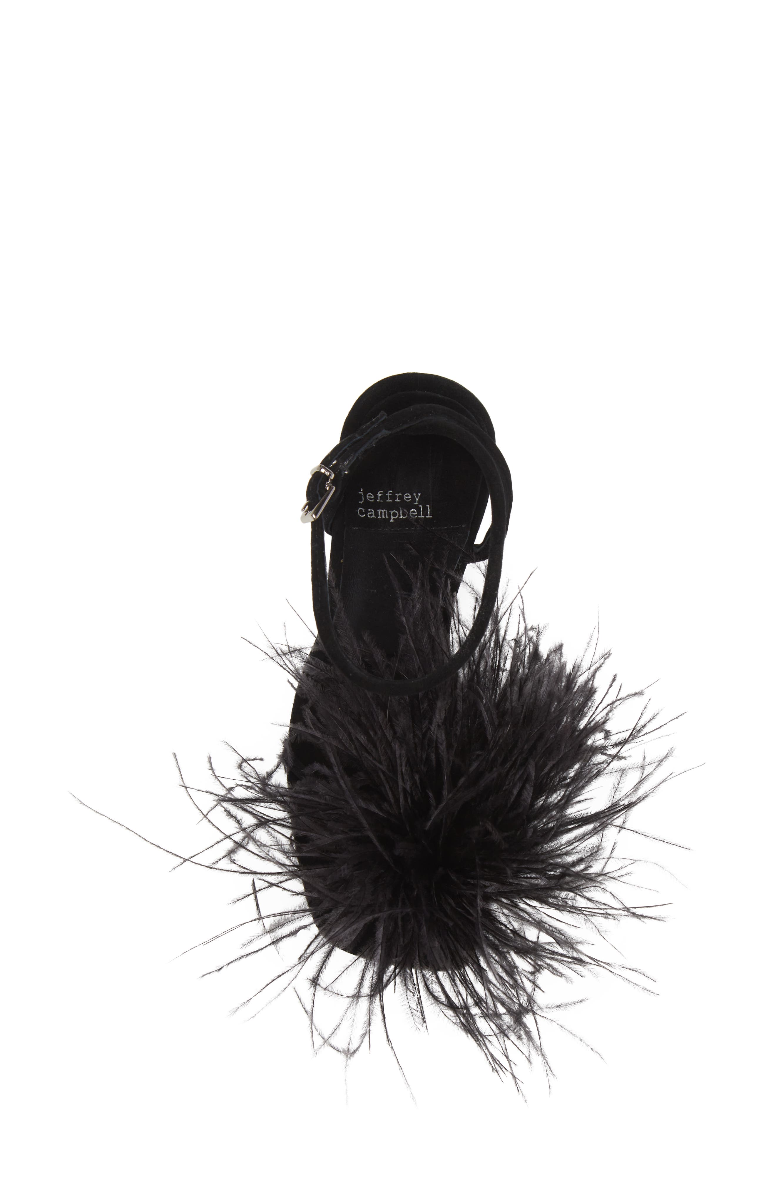 Jeffrey Campbell Flirt-Alot Feather Sandal, Alternate, color, 