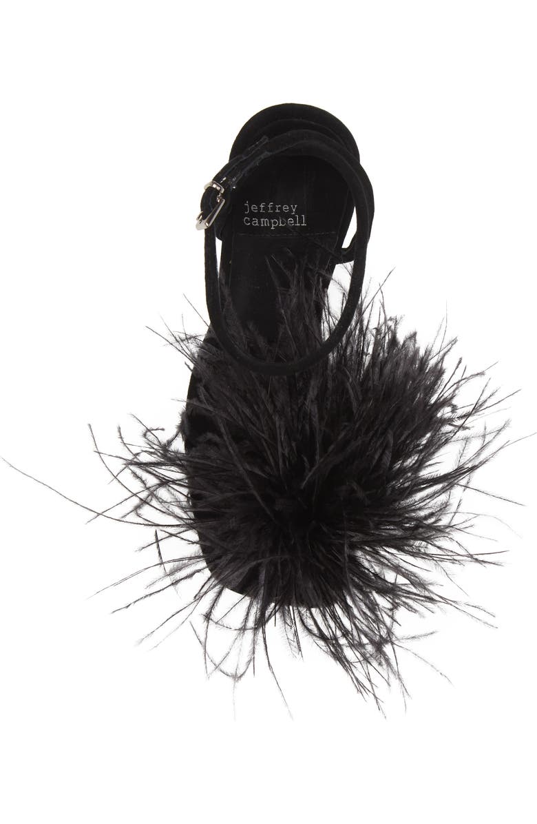 Jeffrey Campbell Flirt-Alot Feather Sandal, Alternate, color,