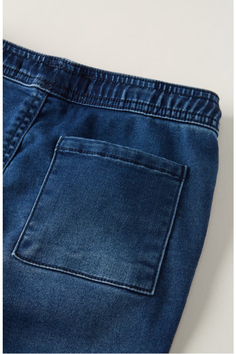 Kids' Knit Denim Joggers, Alternate, color, DEEP INDIGO WASH
