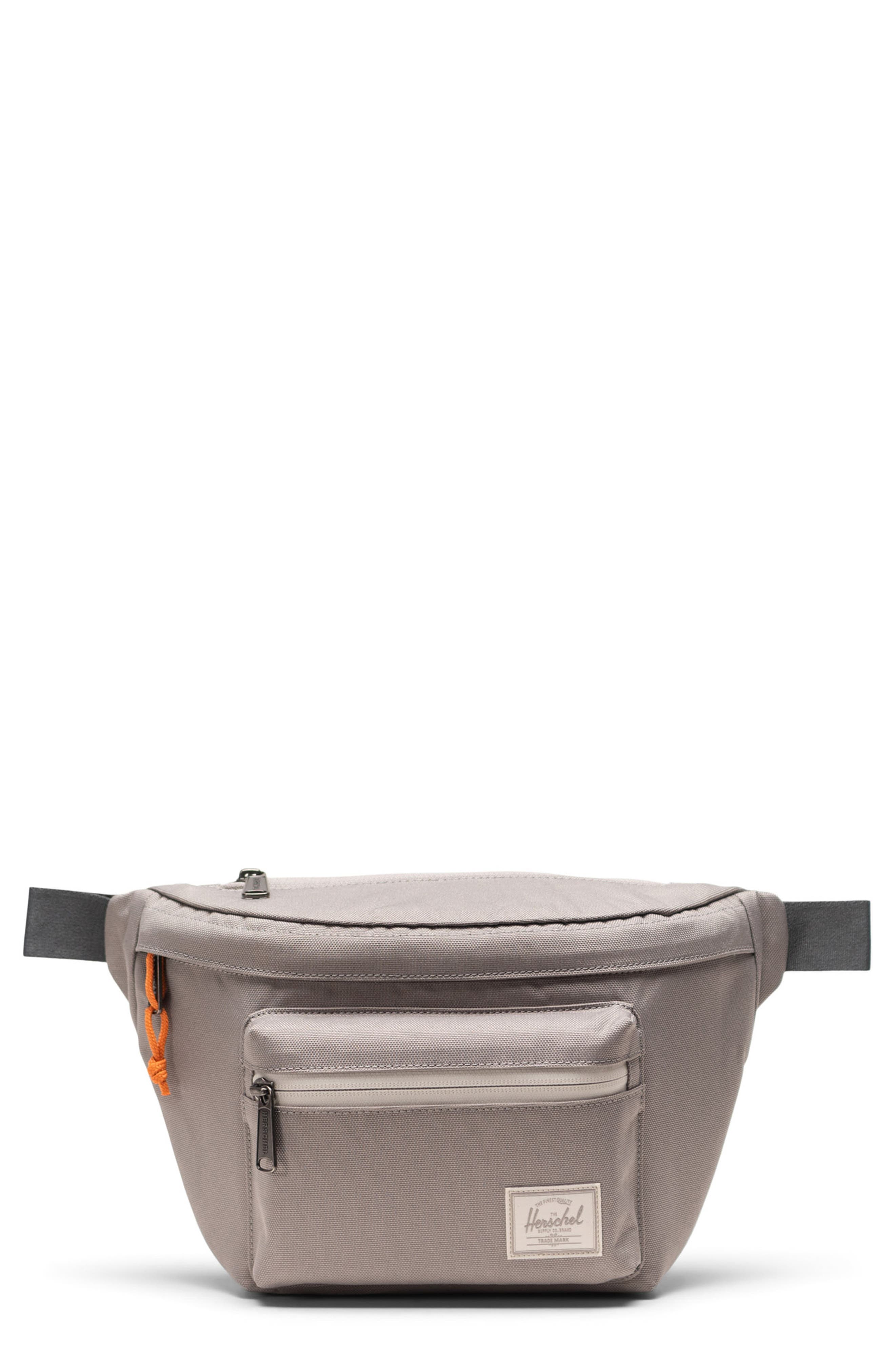 Herschel Supply Co. Pop Quiz Recycled Canvas Belt Bag, Main, color, Morning Dove/ Dark Shadow