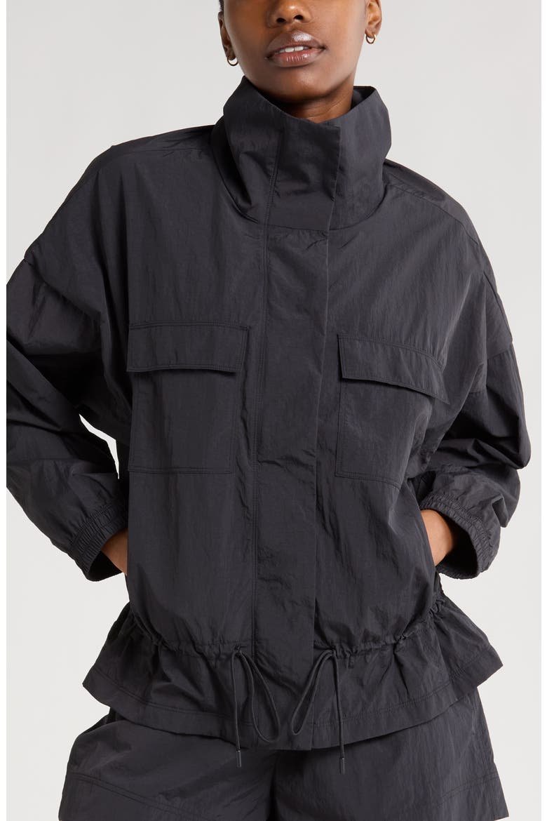 Road Trip Crinkle Jacket, Alternate, color, BLACK
