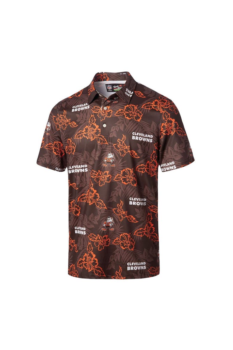 Men's Reyn Spooner Brown Cleveland Browns Throwback Pua Performance Polo, Alternate, color, Brown