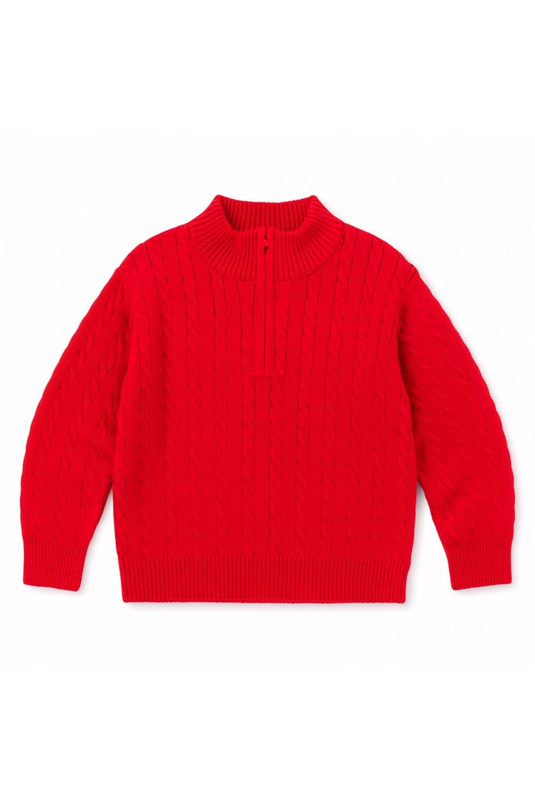 Cable Knit Sweater, Main, color, Red
