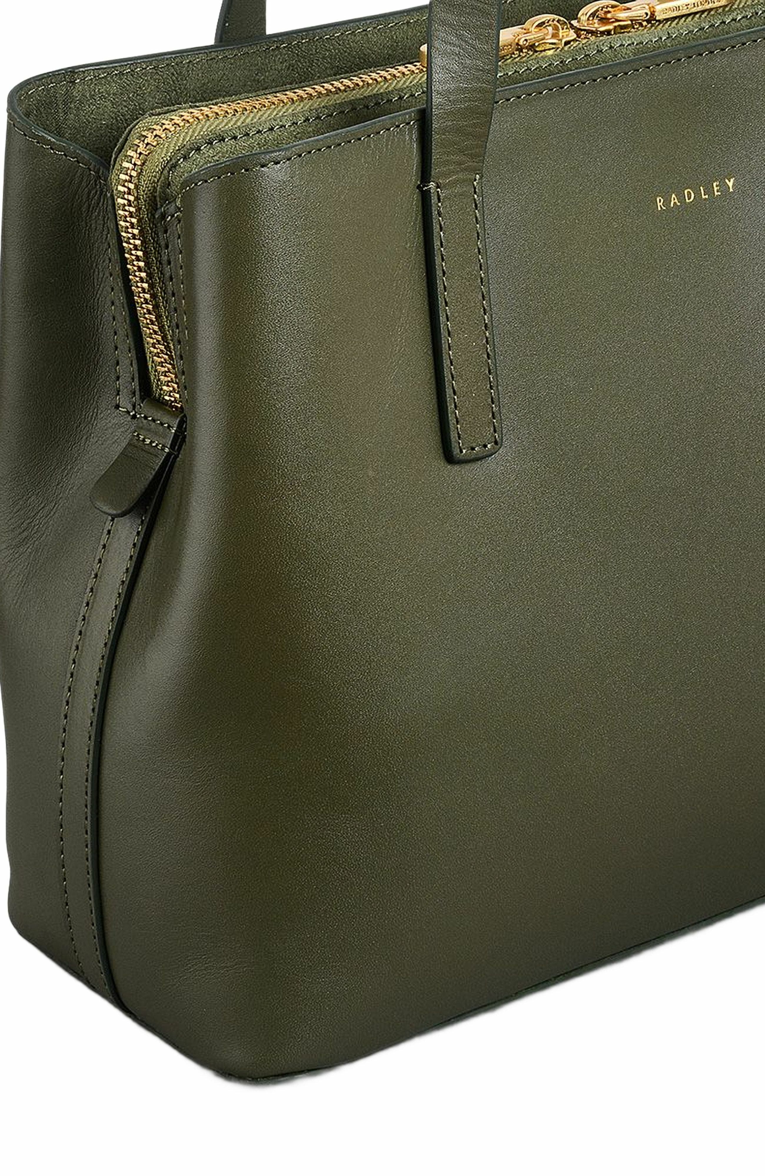 Radley Dukes Place Medium Ziptop Satchel Bag, Alternate, color, Dark Olive