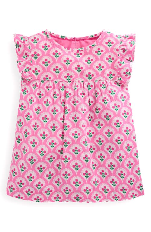 Mini Boden Kids' Juniper Floral Frill Sleeve Top