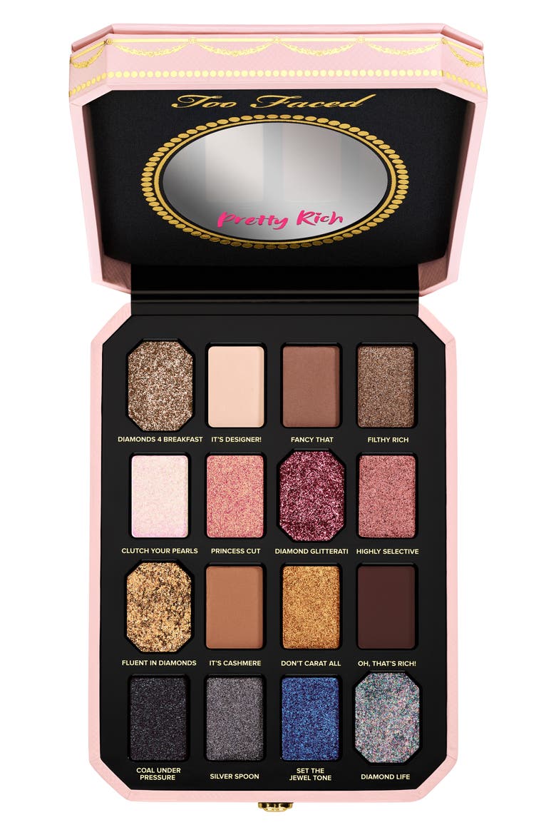 Pretty Rich Diamond Light Eyeshadow Palette, Main, color, NO COLOR