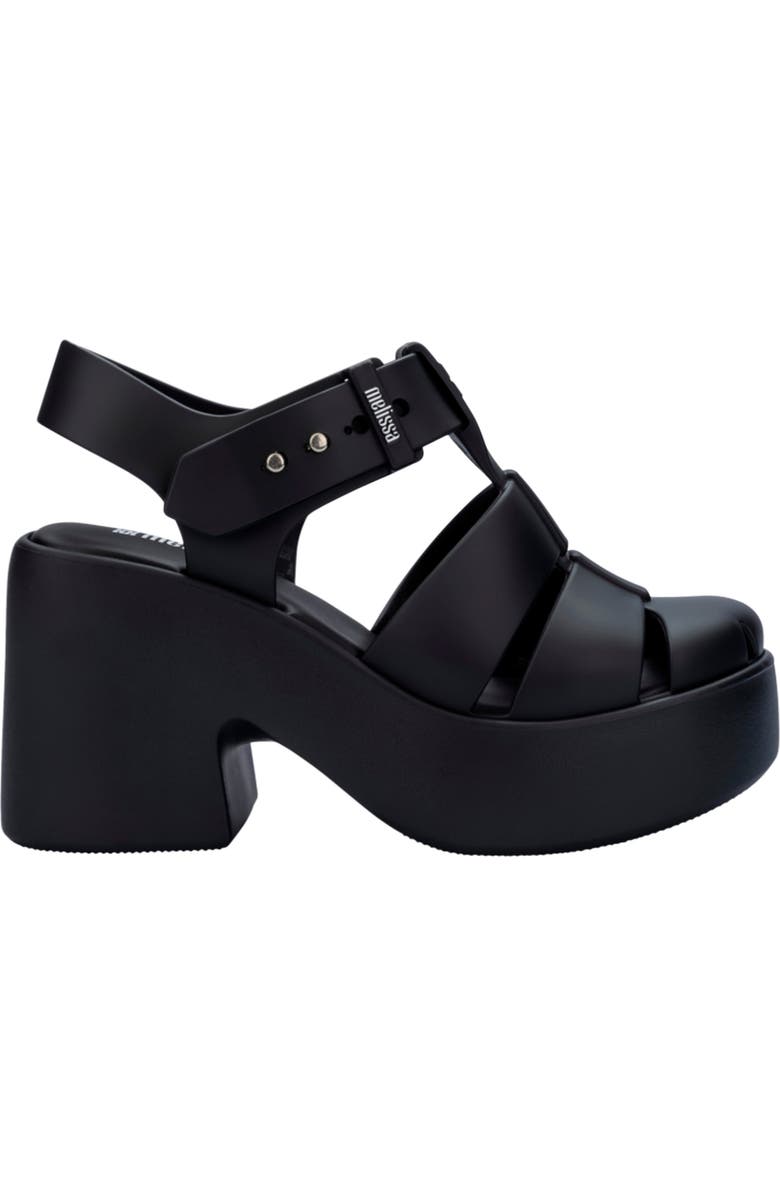 Melissa Lulu Platform Fisherman Sandal, Alternate, color, Matte Black