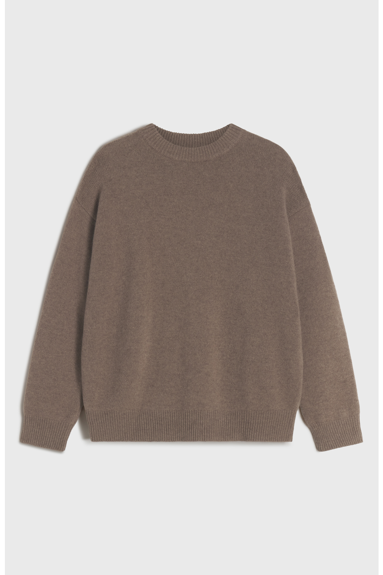 Oversized Wool/Cash Sweater, Alternate, color, Taupe Melange