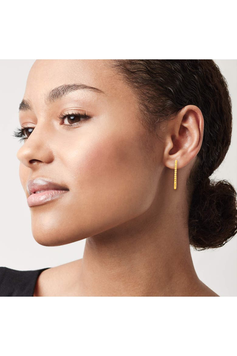 Yellow Flash Plated Sterling Silver Hoop Earrings, Alternate, color, Yellow
