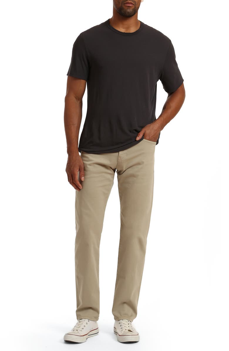 Mavi Jeans Marcus Stretch Cotton Twill Slim Straight Leg Pants, Alternate, color, British Khaki Twill