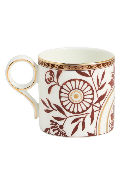 Wedgwood Red Splendor 22k Gold Accent Bone China Mug In Multi