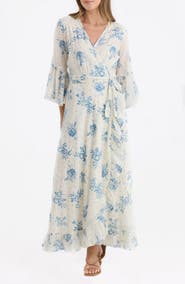 Talisman the Label Carly Print Wrap Maxi Dress