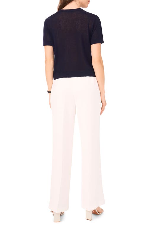 Halogen ® Short Sleeve Button-up Sweater In Blue
